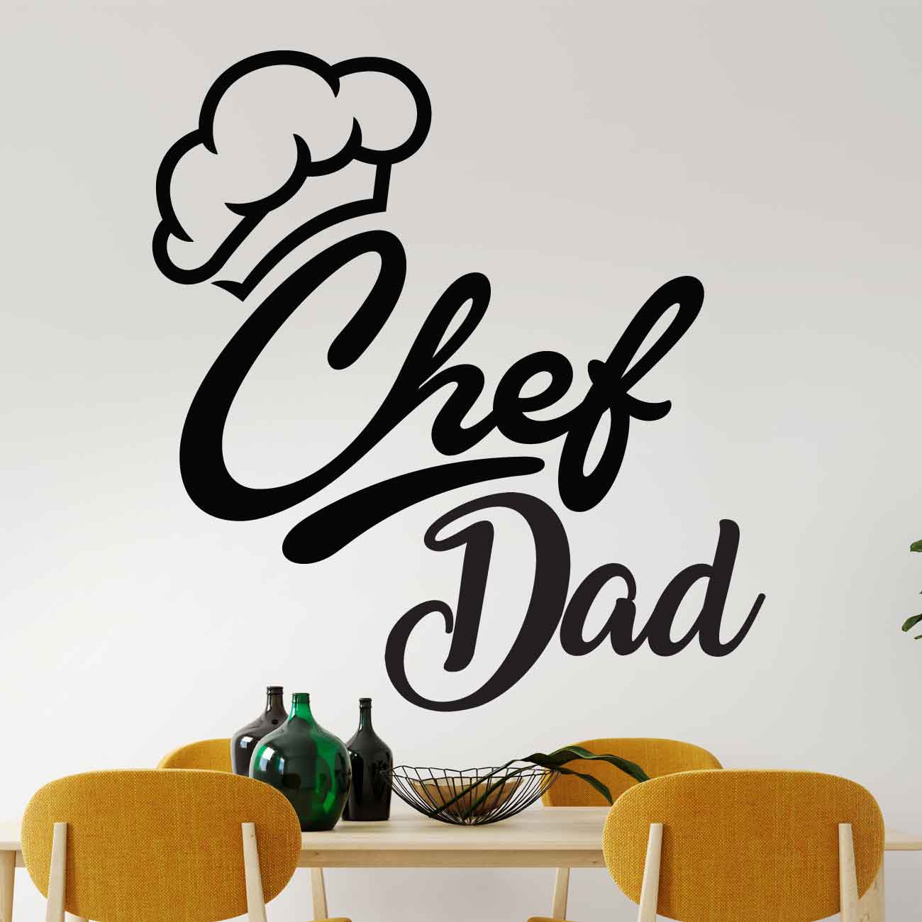 מדבקת קיר למטבח Chef Dad