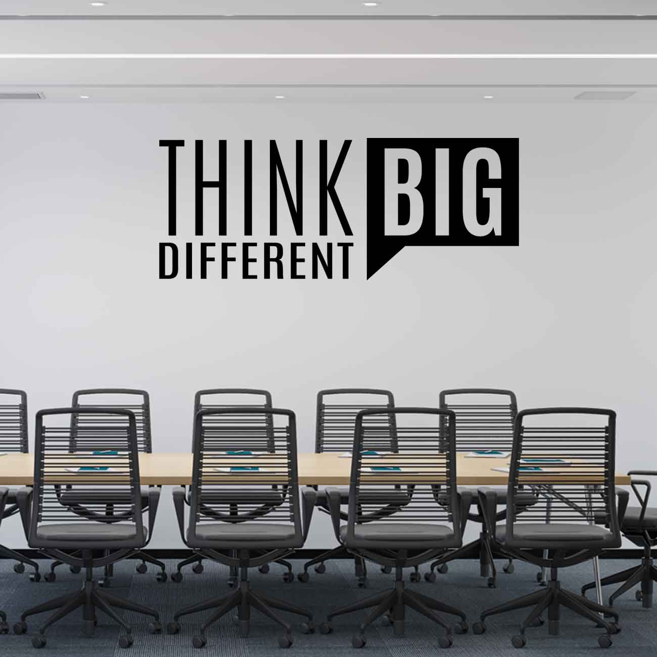 מדבקת קיר למשרד באנגלית THINK BIG